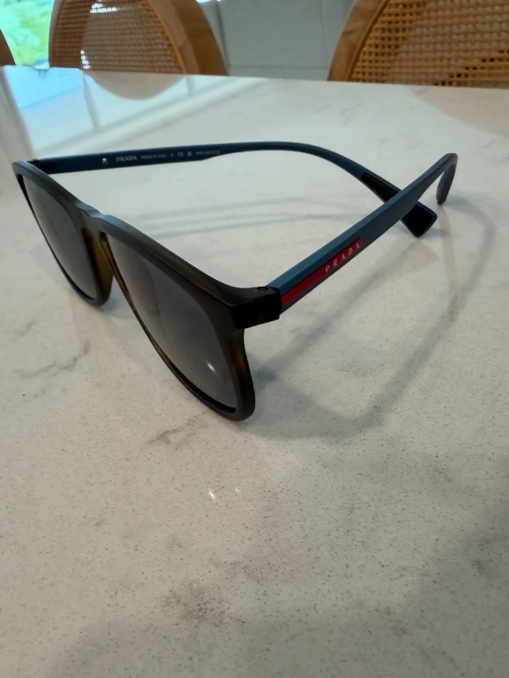 Women's Prada Polarized Sunglasses-tortoise/blue